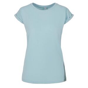 Build Your Brand Womens/Ladies Extended  T-Shirt / Ocean Blue